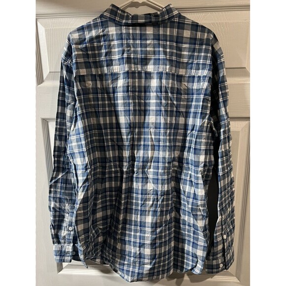 Columbia Mens Size XL Blue Plaid Button Up Pocket Long Sleeve Collared Outdoors - Picture 2 of 3